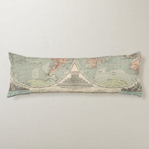 Hohen und Tiefen - Highs and Lows Atlas Map Body Pillow