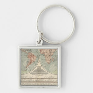 Hohen und Tiefen - Highs and Lows Atlas Map Keychain