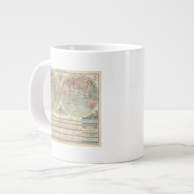 Hohen und Tiefen - Highs and Lows Atlas Map Large Coffee Mug (Front Left)