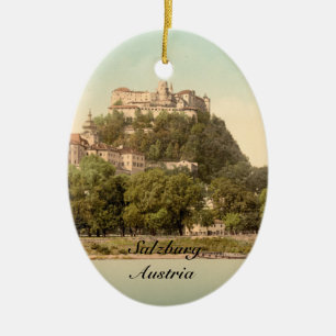 Hohensalzburg Castle III, Salzburg, Austria Ceramic Ornament