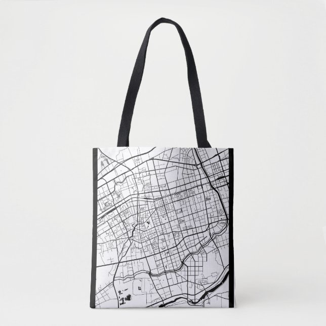 Hohhot China Map Tote Bag (Front)