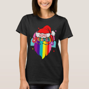 Hoho Homo Gay Christmas Santa Hat Birthday  Gay Sa T-Shirt