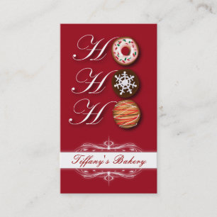 HOHOHO Christmas cookies Doughnut Doughnut bakery Business Card