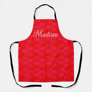 Hohoho Christmas sage green Wrapping Paper Apron