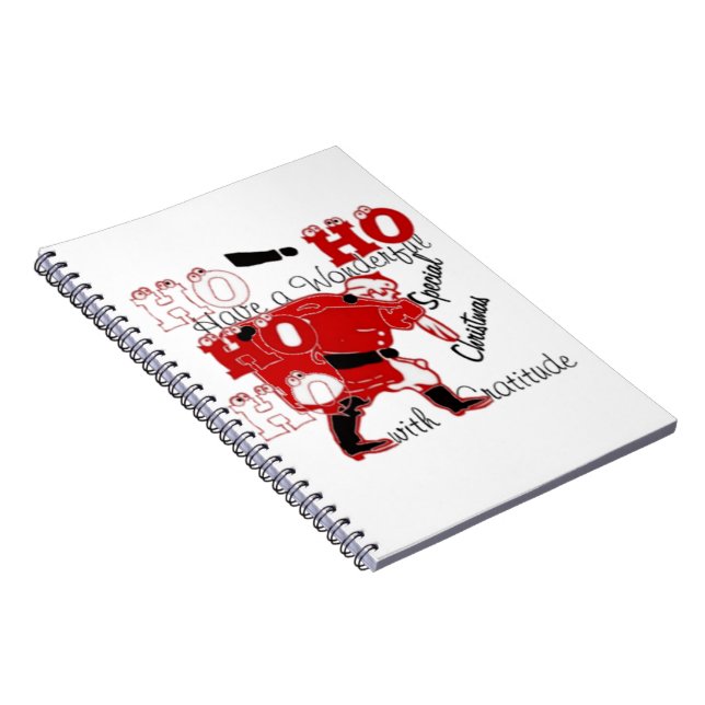 HOHOHO Have a Wonderful Christmas With Gratitude Notebook (Right Side)