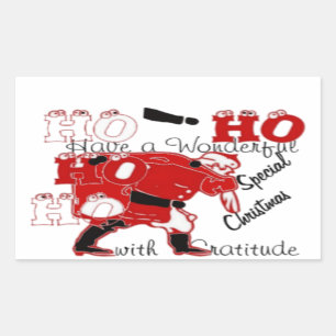 HOHOHO Have a Wonderful Christmas With Gratitude Sticker
