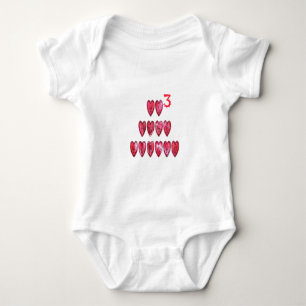 Hohoho Hearts Santa Cool  Baby Bodysuit