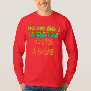HoHoHo Jamaica One love Merry Christmas Colours T-Shirt