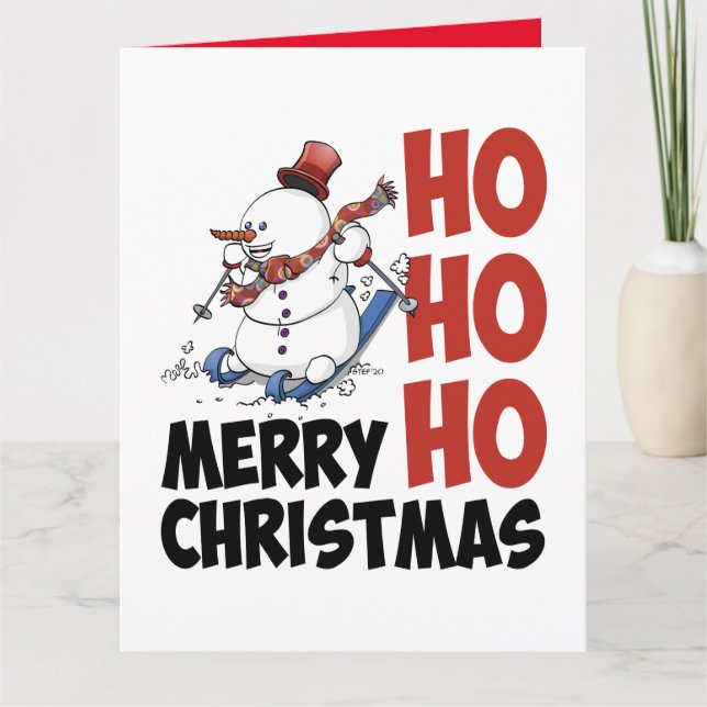 Hohoho Merry Christmas. Feestdagen Kaart Card (Front)