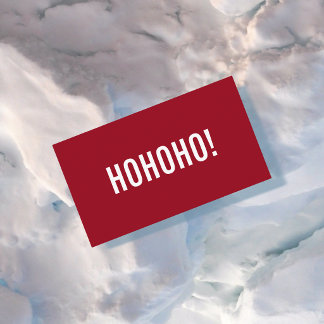 HOHOHO! Modern Cool Minimal Santa Service Burgundy Business Card