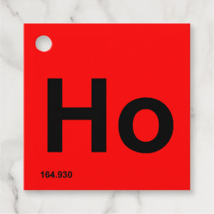 HoHoHo Periodic Table Element HO Gift Favour Tags