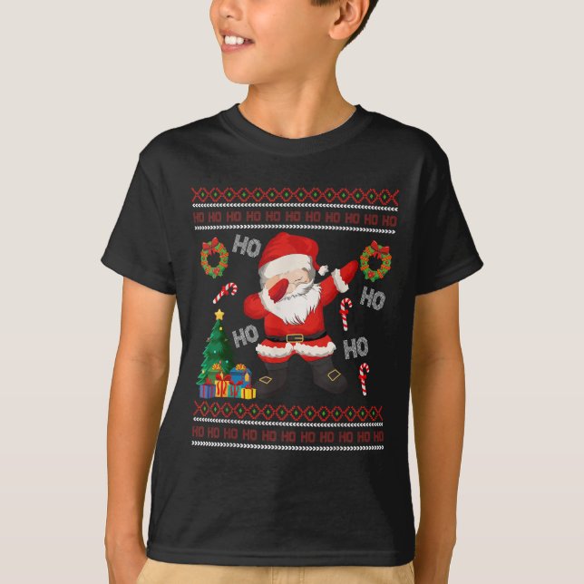 Hohoho Santa Claus Dabbing laids Sweat de Noël (Devant)