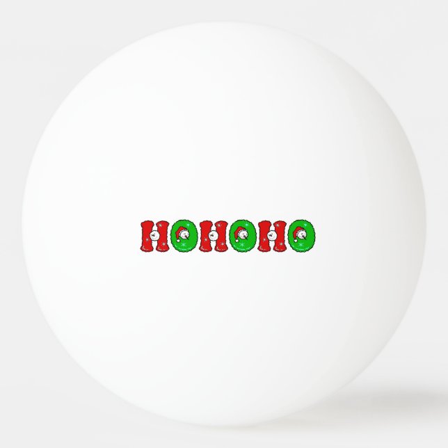 HOHOHO Santa Claus Laugh SnowMan Cute Christmas Ping Pong Ball (Front)