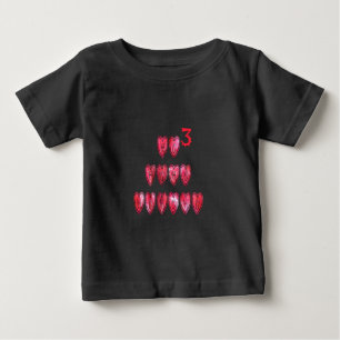 Hohoho! Santa cool hearts text Christmas love desi Baby T-Shirt