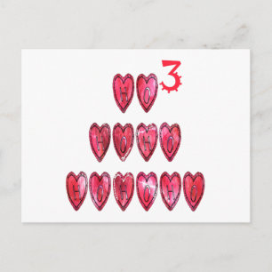 Hohoho! Santa cool hearts text Christmas love desi Holiday Postcard