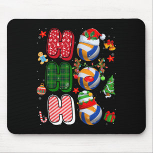 Hohoho Santa Elf Reindeer Volleyball Xmas Tree Lig Mouse Pad