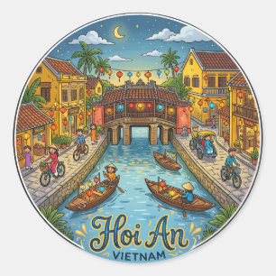 Hoi An Ancient Town Vietnam Classic Round Sticker
