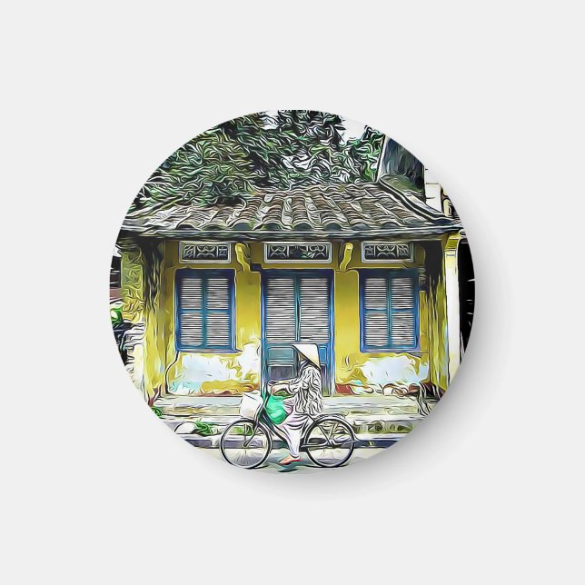 Hoi An, Vietnam Bicycle Magnet (Front)