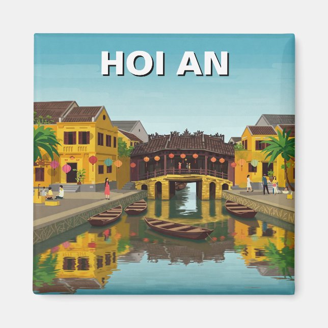Hoi An Vietnam Japanese Covered Bridge Travel Magnet (Front)