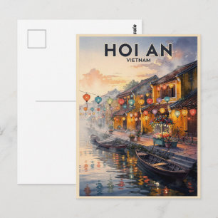 Hoi An Vietnam Vintage Travel Postcard