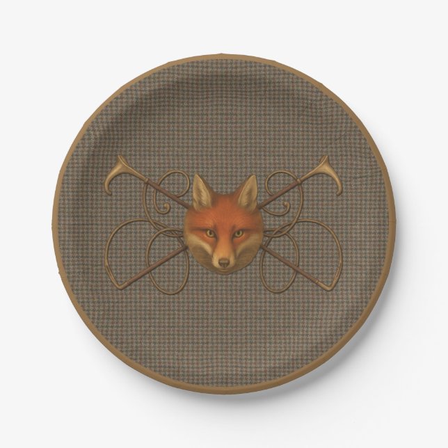 Hoity Toity House Vixen On Tweed Paper Plate (Front)
