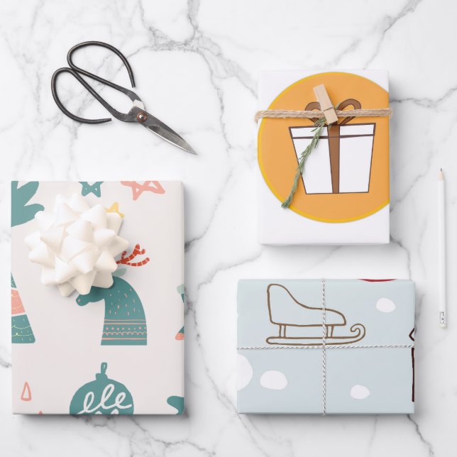 Hoja De Papel De Regalo christmas reindeer Wrapping Paper Sheet (Front)