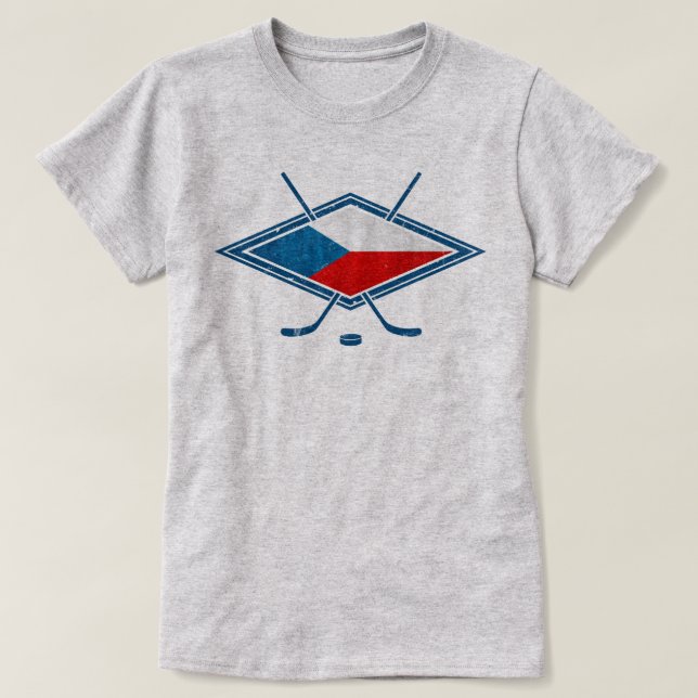 Hokej český T-shirt tchèque avec nom et numéro (Design devant)