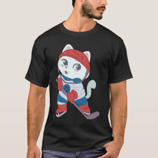 Hokey Cute Cat Player Kids T-Shirt