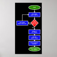 Hokey Pokey Flowchart Poster Sign Print