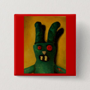 Hoku Zombie Bunny 1 2 Inch Square Button