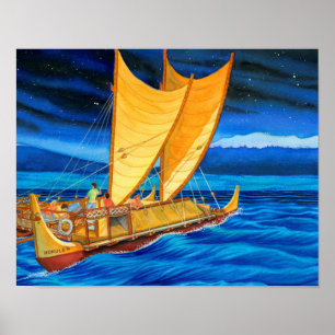 Hokulea Voyaging Canoe Poster