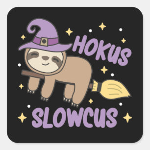 Hokus Slowcus - Fault Witch Halloween Costume Squa Square Sticker