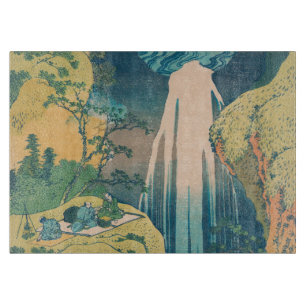 Hokusai Amida Falls Japan Waterfall  Cutting Board