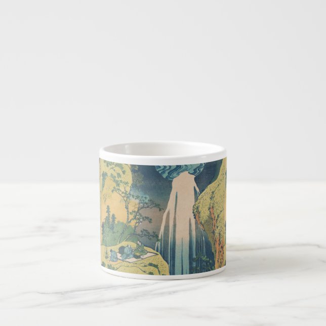 Hokusai Amida Falls Japan Waterfall  Espresso Cup (Front)