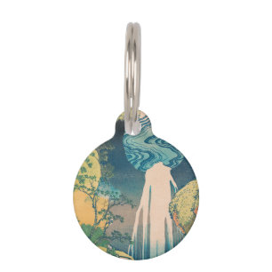 Hokusai Amida Falls Japan Waterfall Pet Tag