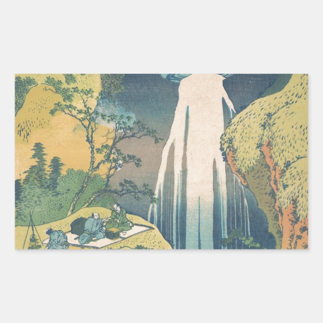 Hokusai Amida Falls Japan Waterfall  Sticker (Front)