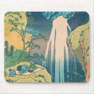 Hokusai Amida Falls Japan Waterfall Woodblock Prin Mouse Pad