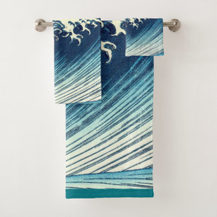 Hokusai Big Wave Japan Japanese Art Bath Towel Set
