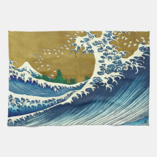 Hokusai Big Wave Japan Vintage Ocean Kitchen Towel