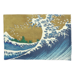 Hokusai Big Wave Japan Vintage Ocean Pillowcase