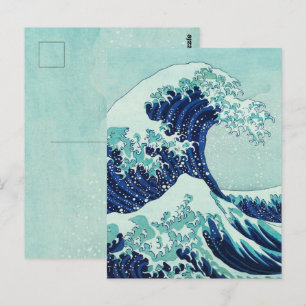 Hokusai Blue Waves Postcard