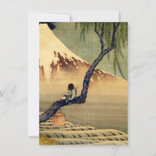 Hokusai Boy Viewing Mount Fuji Japanese Vintage