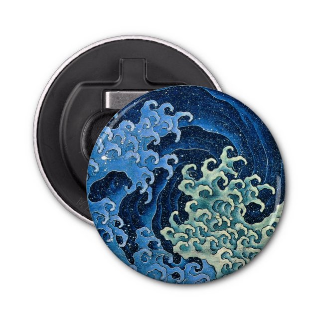 Hokusai Feminine Wave Vintage Ocean  Bottle Opener (Front)