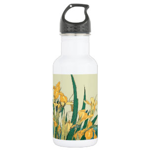 Hokusai grasshopper and iris Japan 532 Ml Water Bottle
