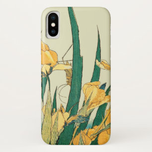 Hokusai grasshopper and iris Japan Case-Mate iPhone Case