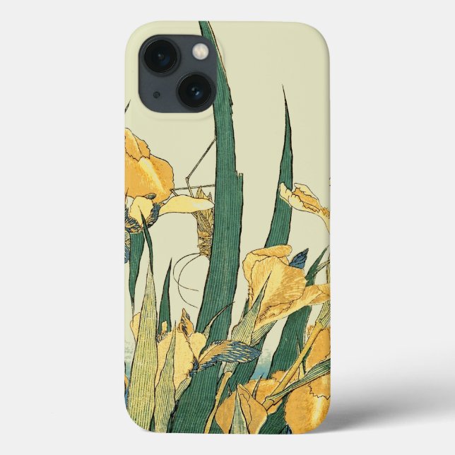 Hokusai grasshopper and iris Japan Case-Mate iPhone Case (Back)
