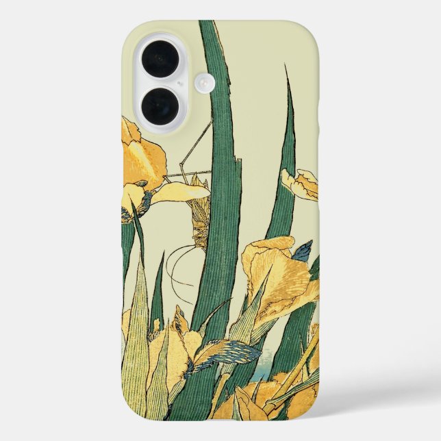 Hokusai grasshopper and iris Japan Case-Mate iPhone Case (Back)