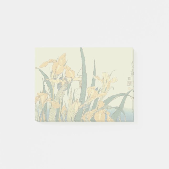 Hokusai grasshopper and iris Japan Post-it Notes (Front)