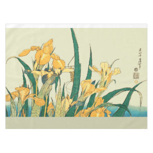 Hokusai grasshopper and iris Japan Tablecloth