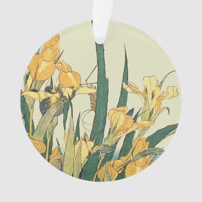 Hokusai grasshopper et iris Japon (devant)
